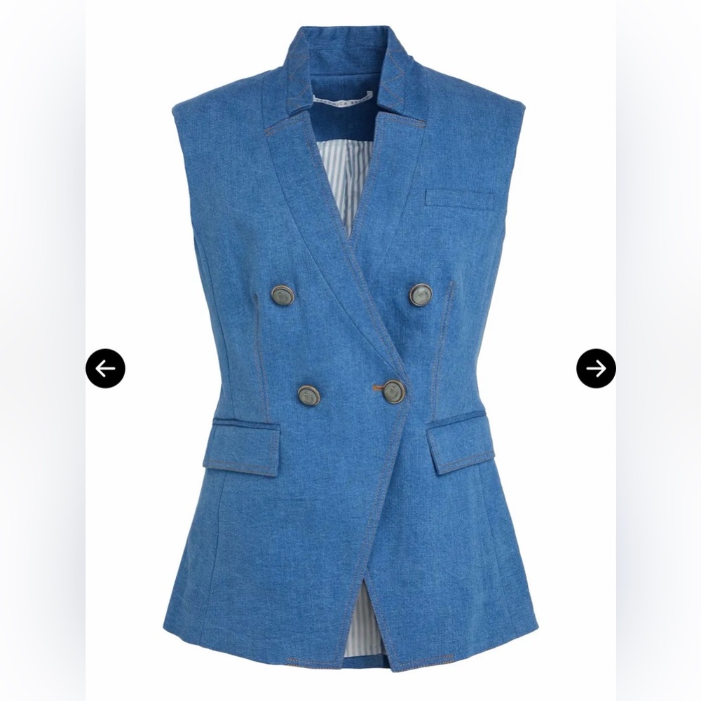 Veronica Beard Amika Double-Breasted Vest